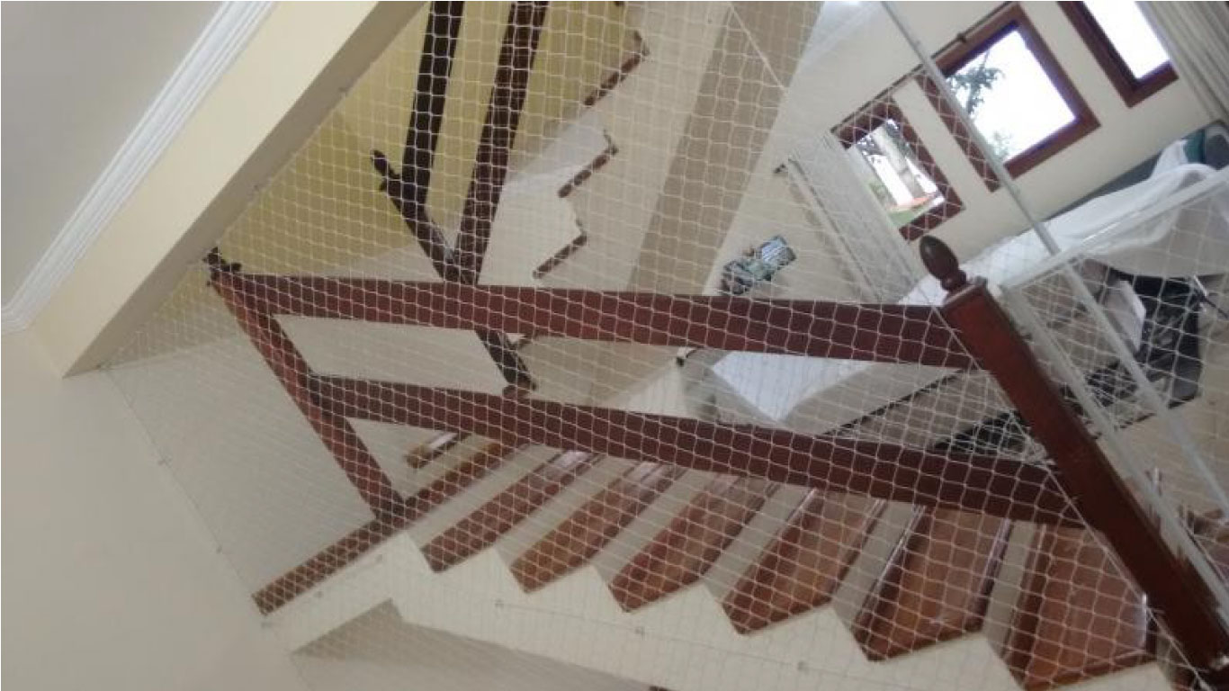 redes de proteção em escadas